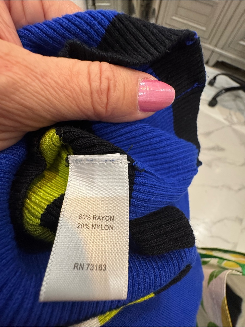 Cable & Gauge Royal Blue Knit Top Sise M - Picture 6 of 6